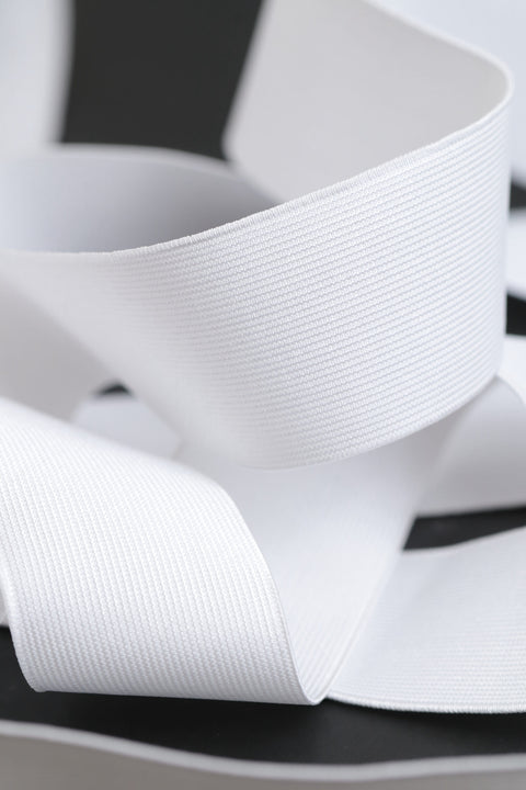 Woven Elastic White
