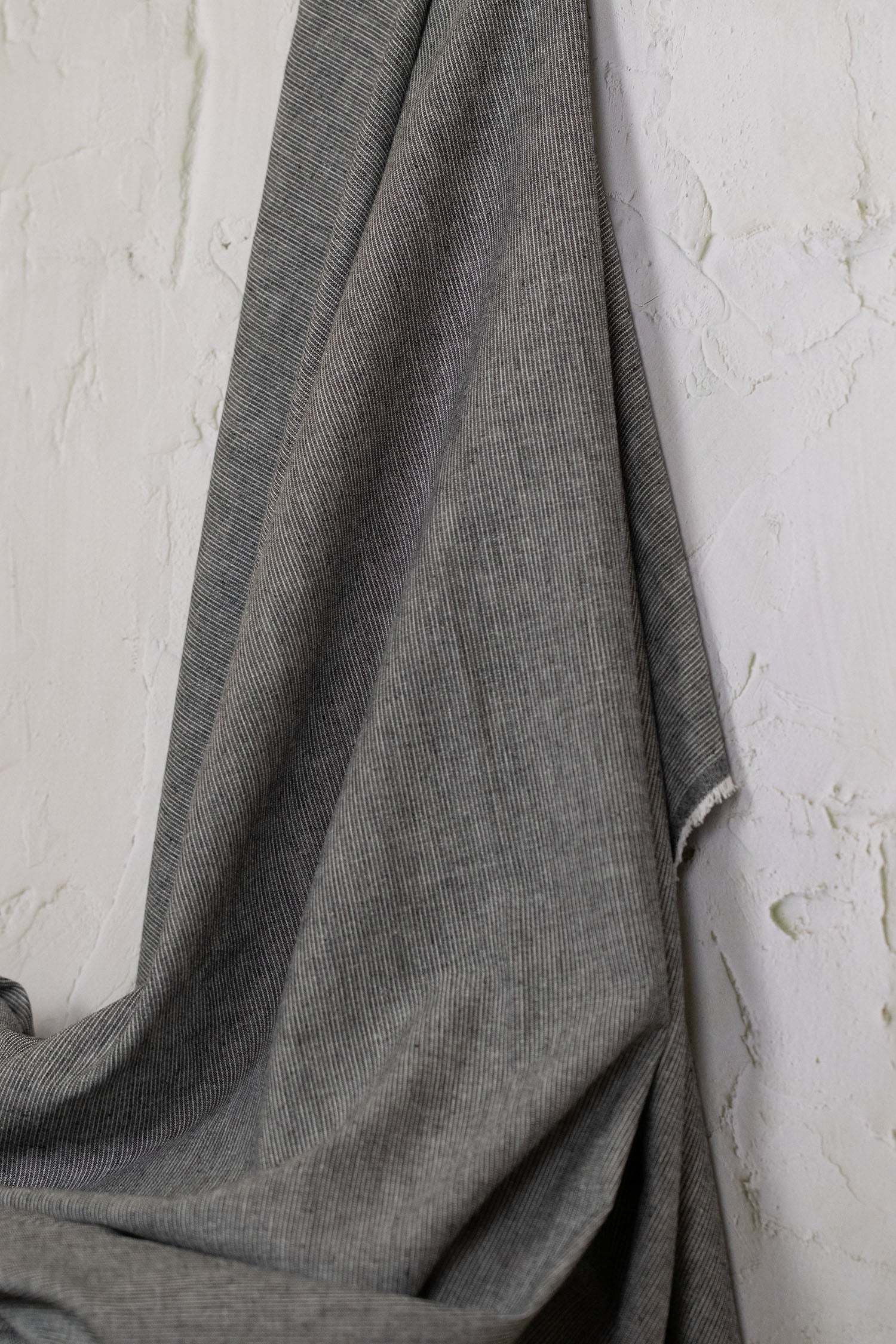 Yarn-Dyed Cotton/Linen Stripe Blue/Grey