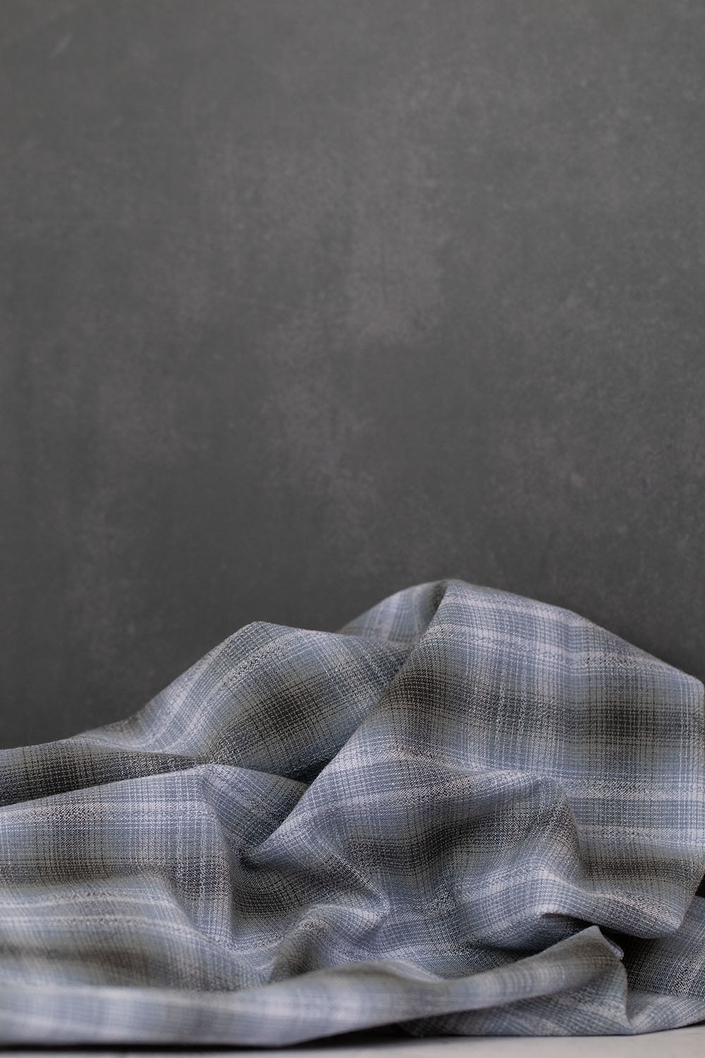 Yarn Dyed Cotton Dobby Check Blue Remnant