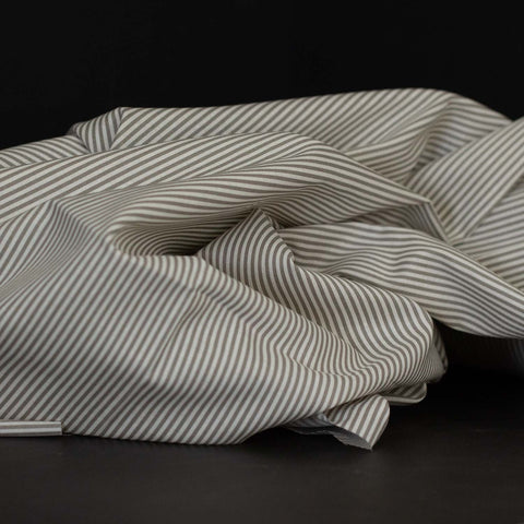 Yuwa Fine Striped Cotton Grey