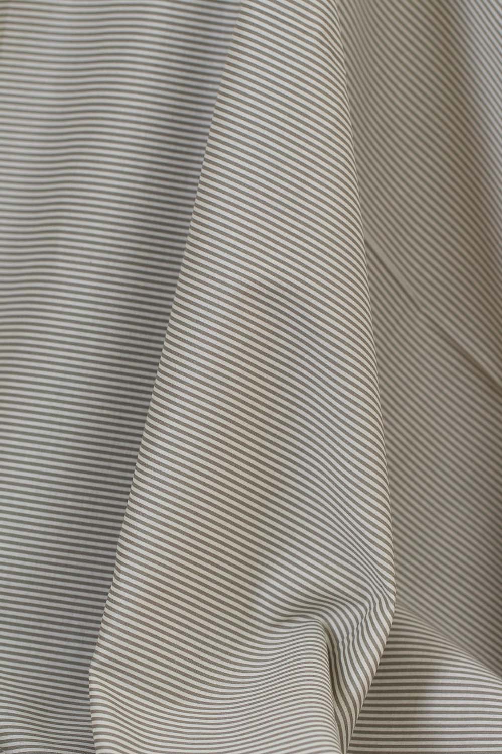 Yuwa Fine Striped Cotton Grey