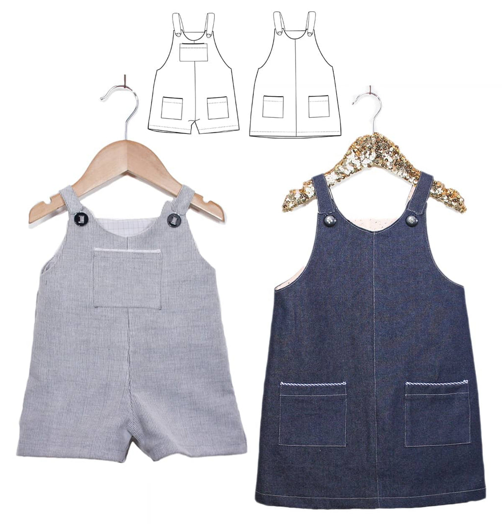 London Dress & Short Overalls — 6M–4Y