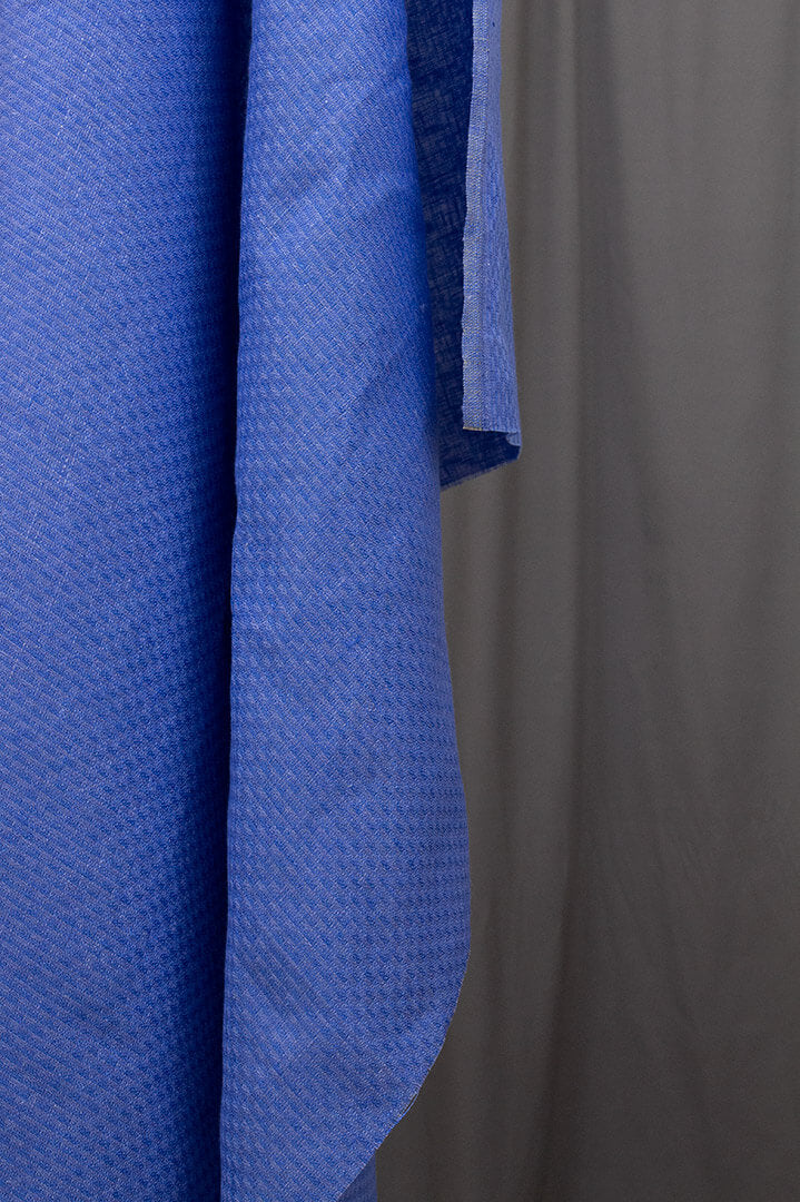 Self-Striped Linen Blue Remnant