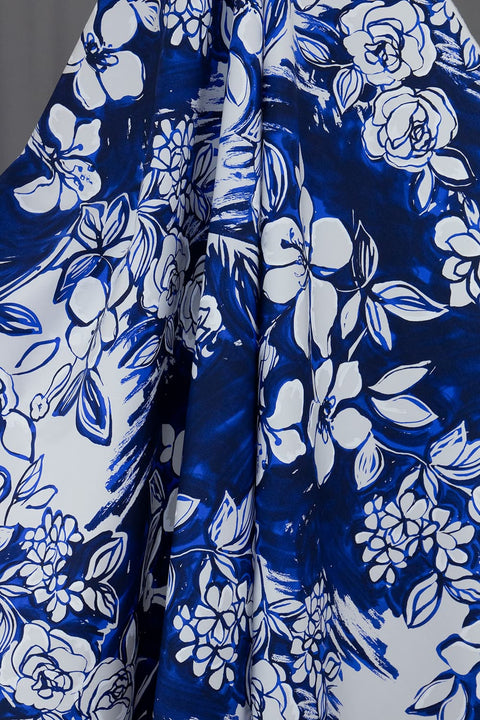 Koko Printed Floral Cotton Blue