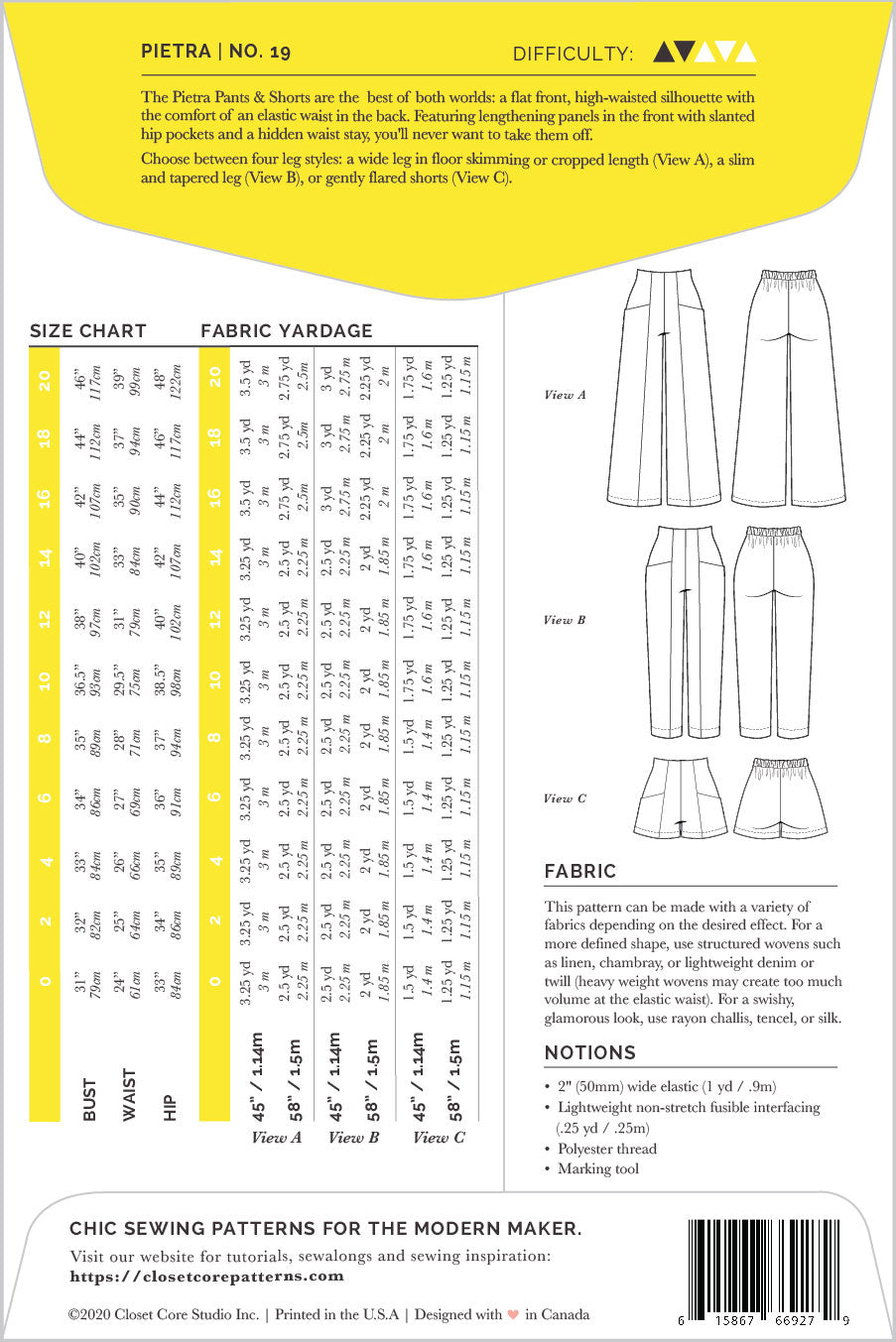 Pietra Pants & Shorts Rome Collection No.19