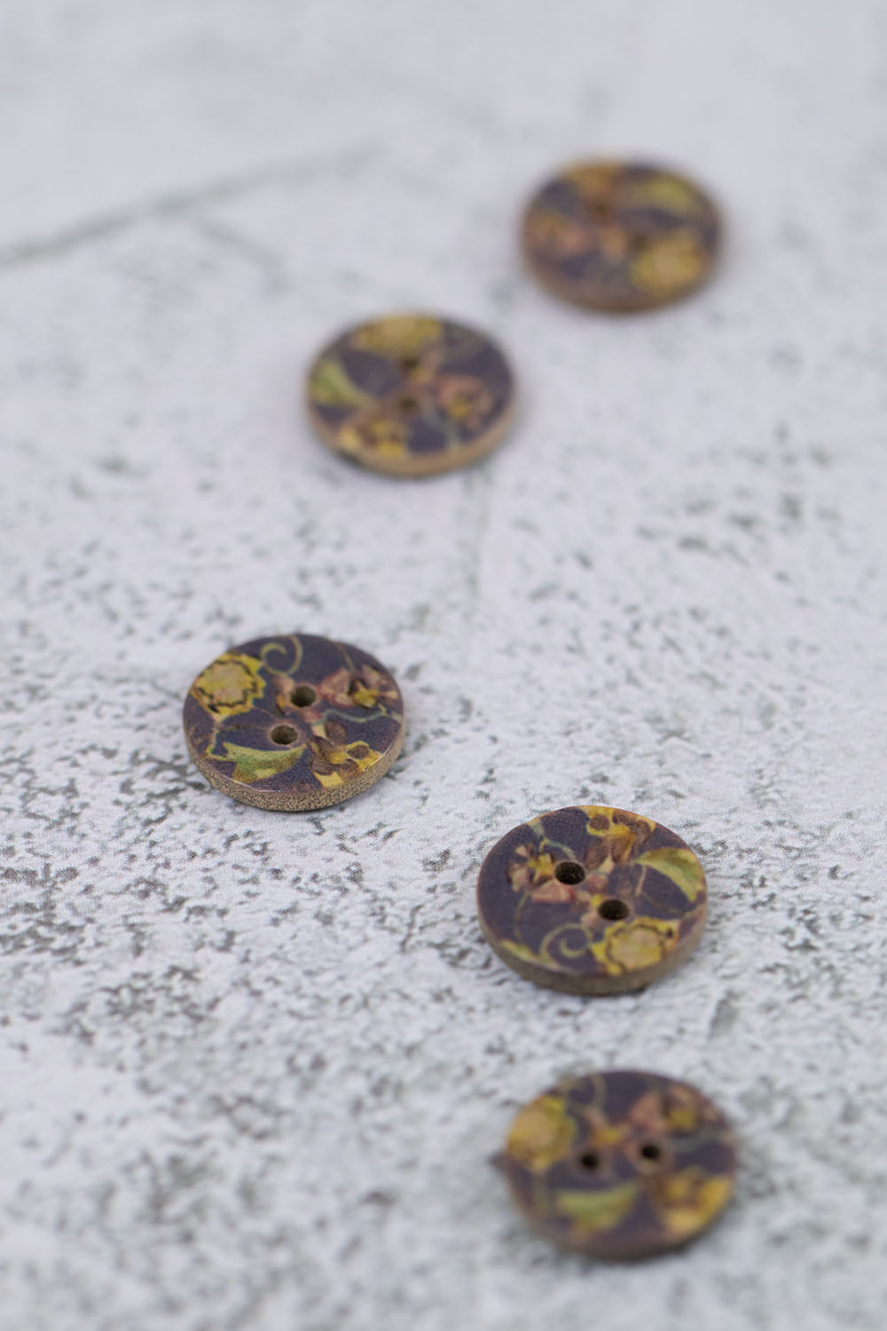 Coconut Floral 2 Hole Purple