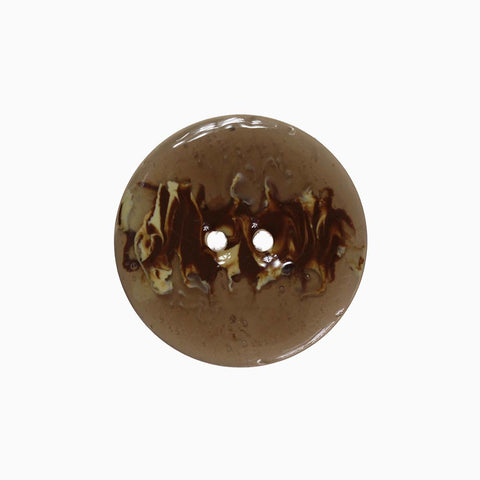 Coconut Enamel Swirl Button 30mm