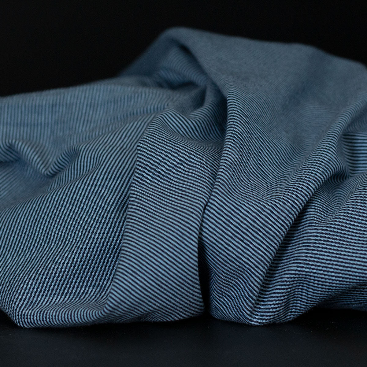 Bella Yarn Dyed Cotton Jersey Blue/Aqua