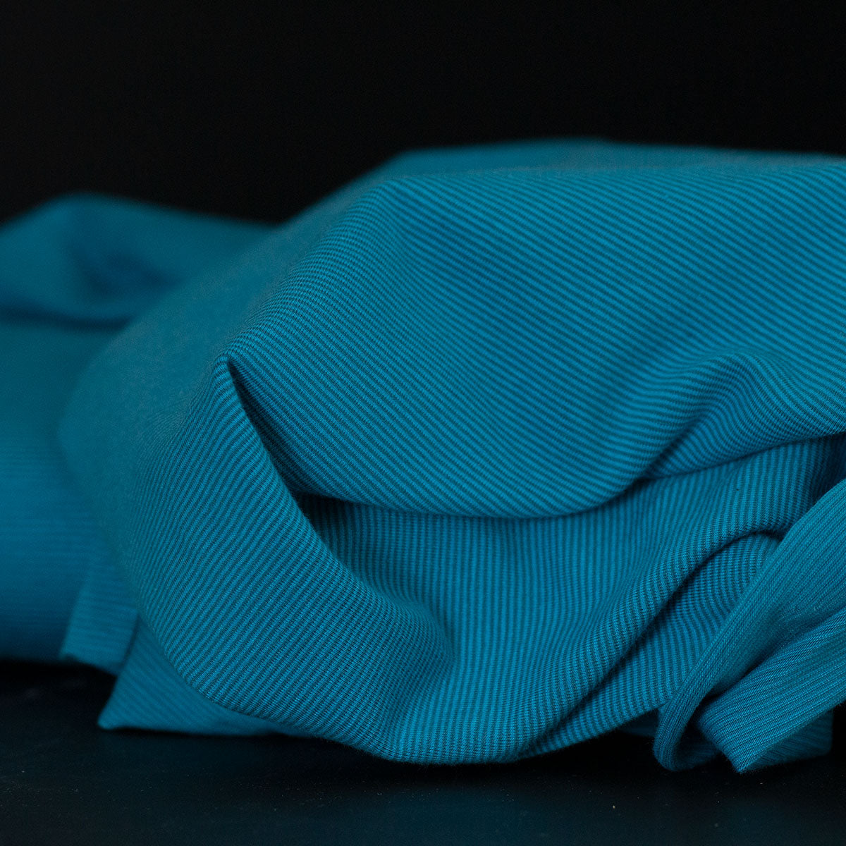 Bella Yarn Dyed Cotton Jersey Turquiose/Grey