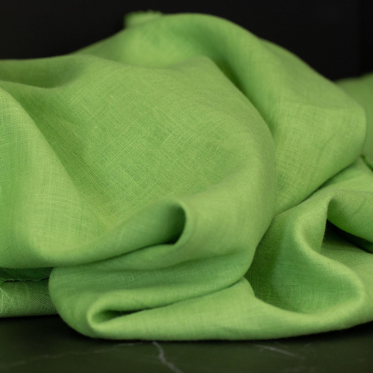 European Plain Dyed Linen Avocado