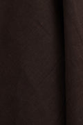 European Plain Dyed Linen Dark Earth