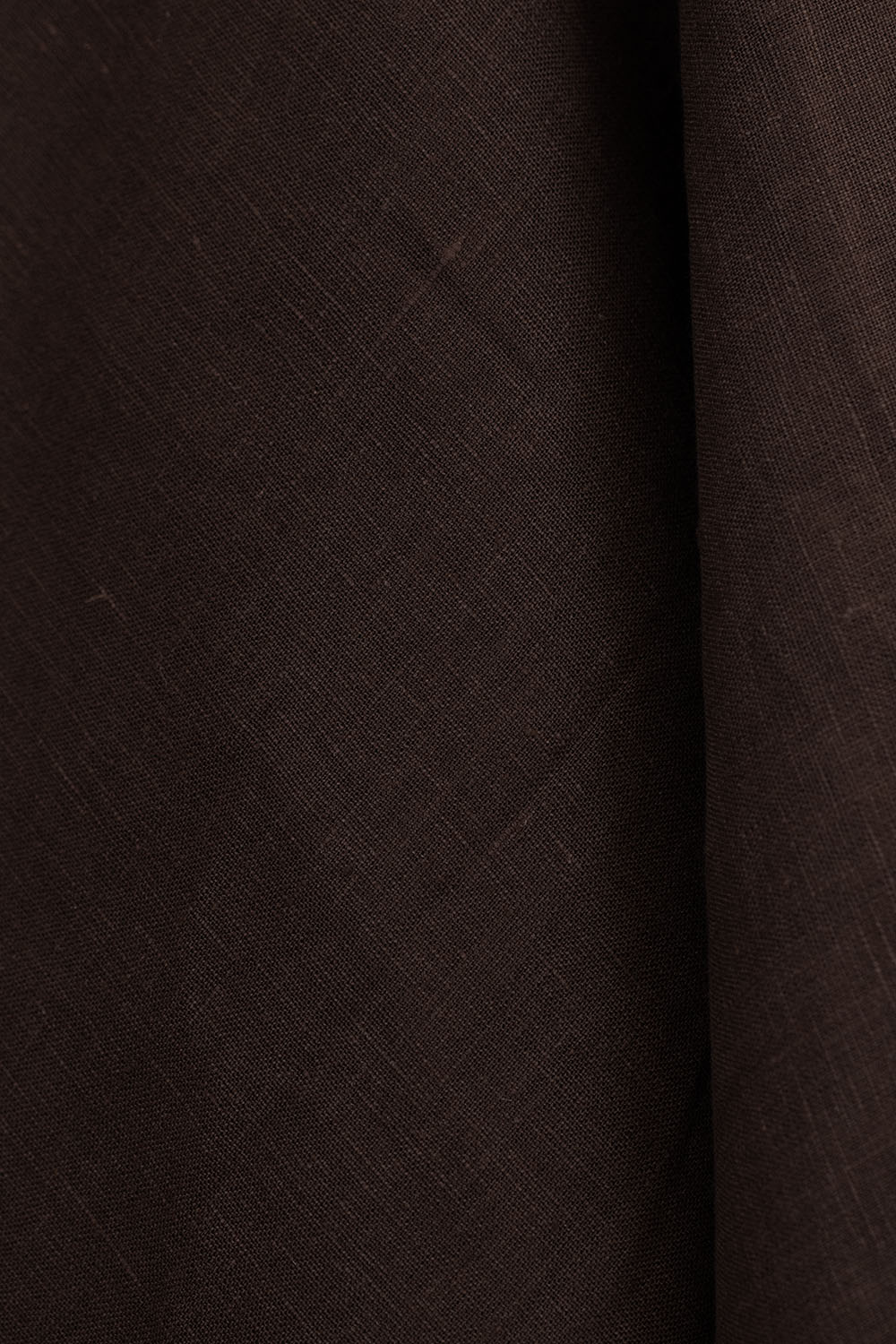 European Plain Dyed Linen Dark Earth