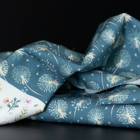 Emilie Printed Cotton Floral Sea Green