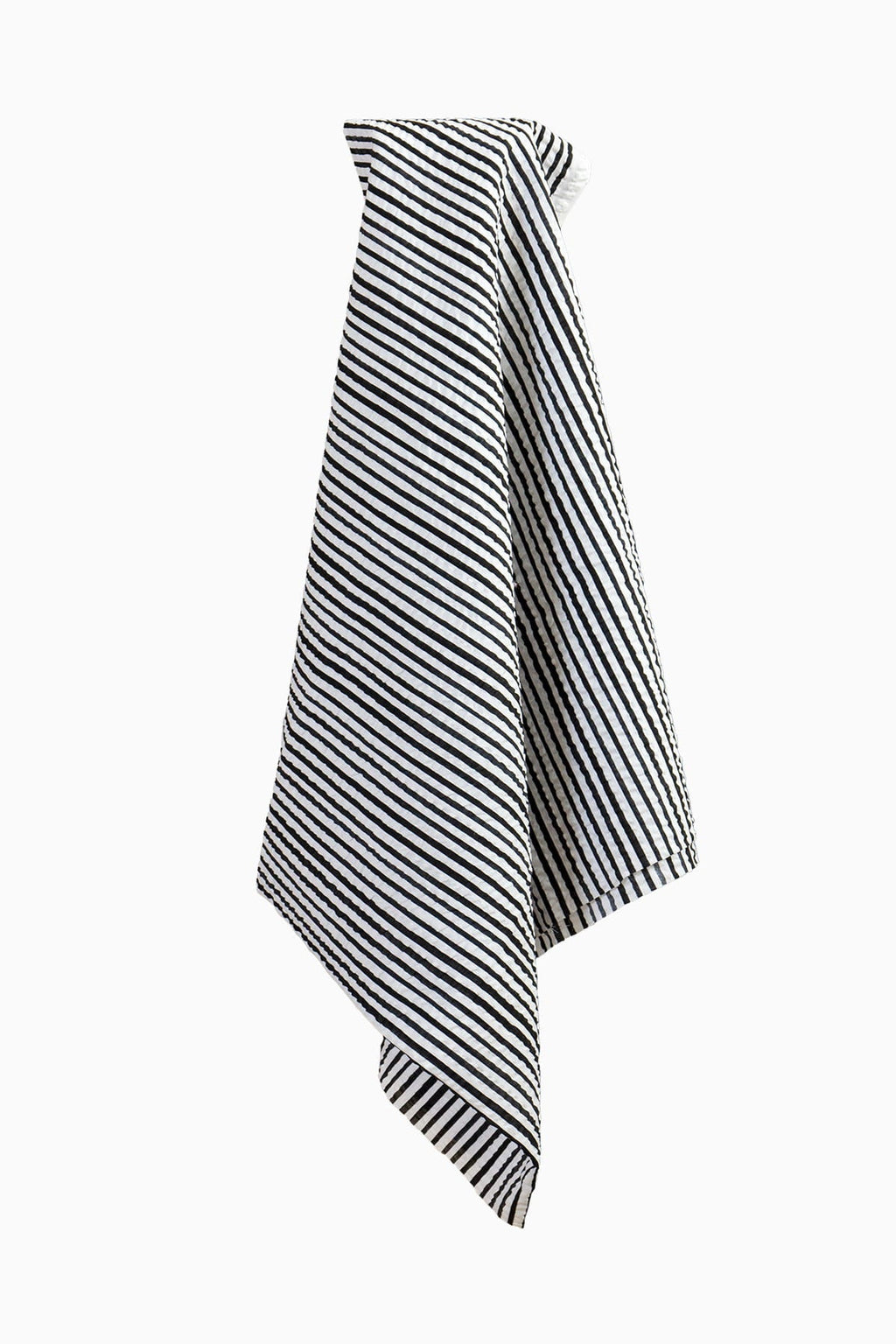 60s Cotton Seersucker Navy (Remnant)