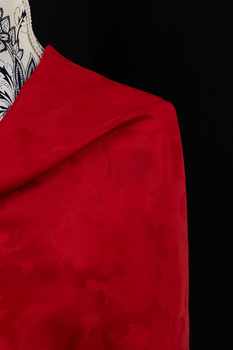 Italian Jacquard Lining Red
