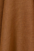European Plain Dyed Linen Caramel