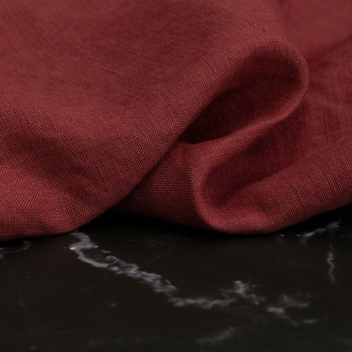 Lithuanian Plain Dyed Linen Washed Raspberry