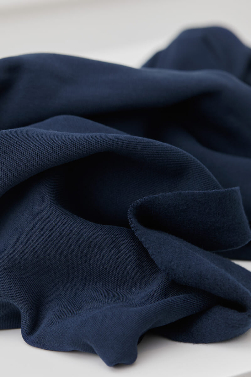 Organic Basic Brushed Sweat Indigo Night