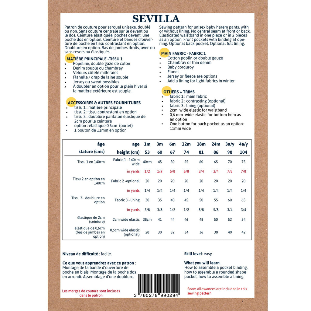 Sevilla Harem Pants — 1M–4Y