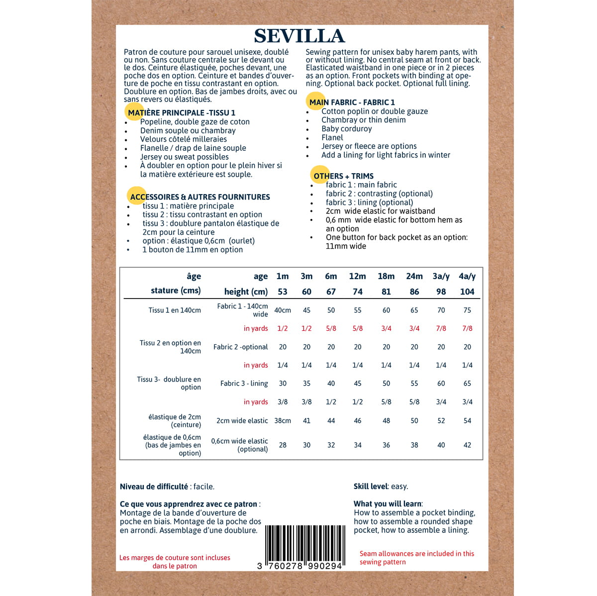 Sevilla Harem Pants — 1M–4Y