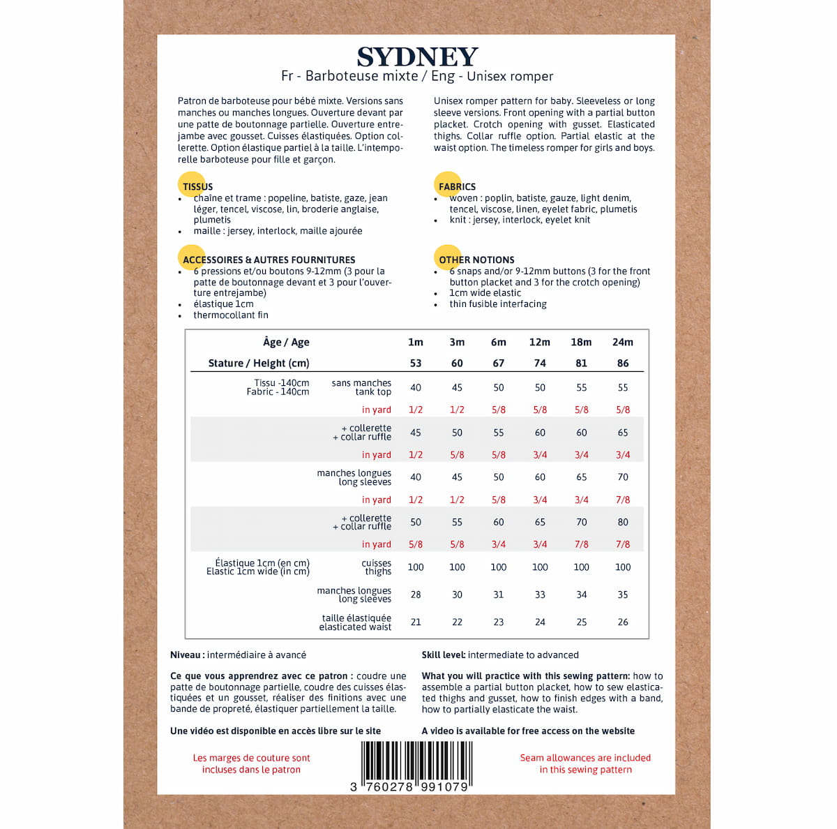 Sydney Romper — 1–24M