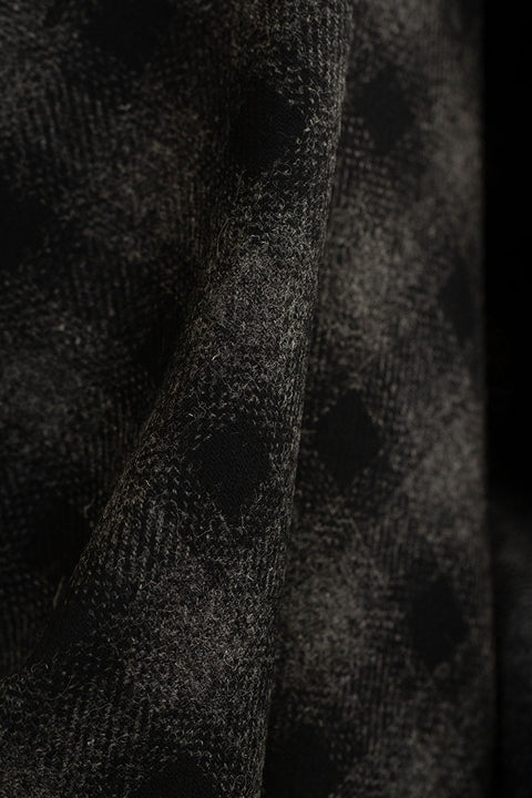 Check Wool Coating Black/Charcoal