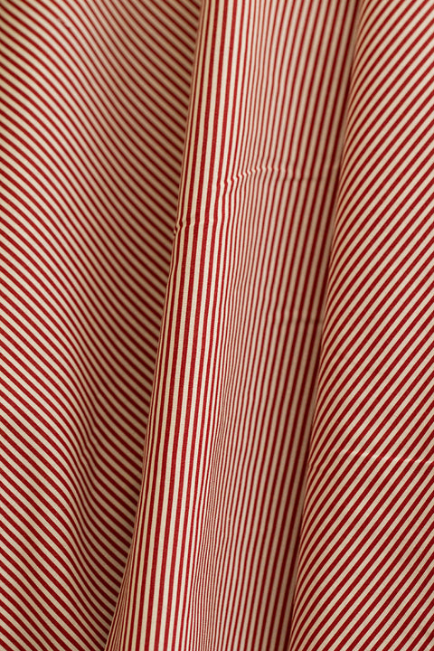 Yuwa Fine Striped Cotton Red